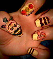 American Horror Story Nail Art - Twisty The Clown