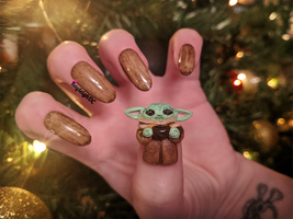 Baby Yoda - 3D Nail Art