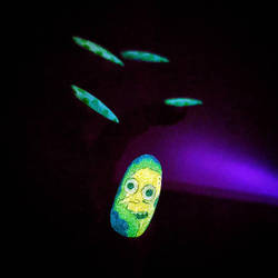 Mr Burns - Glowing Nail Art