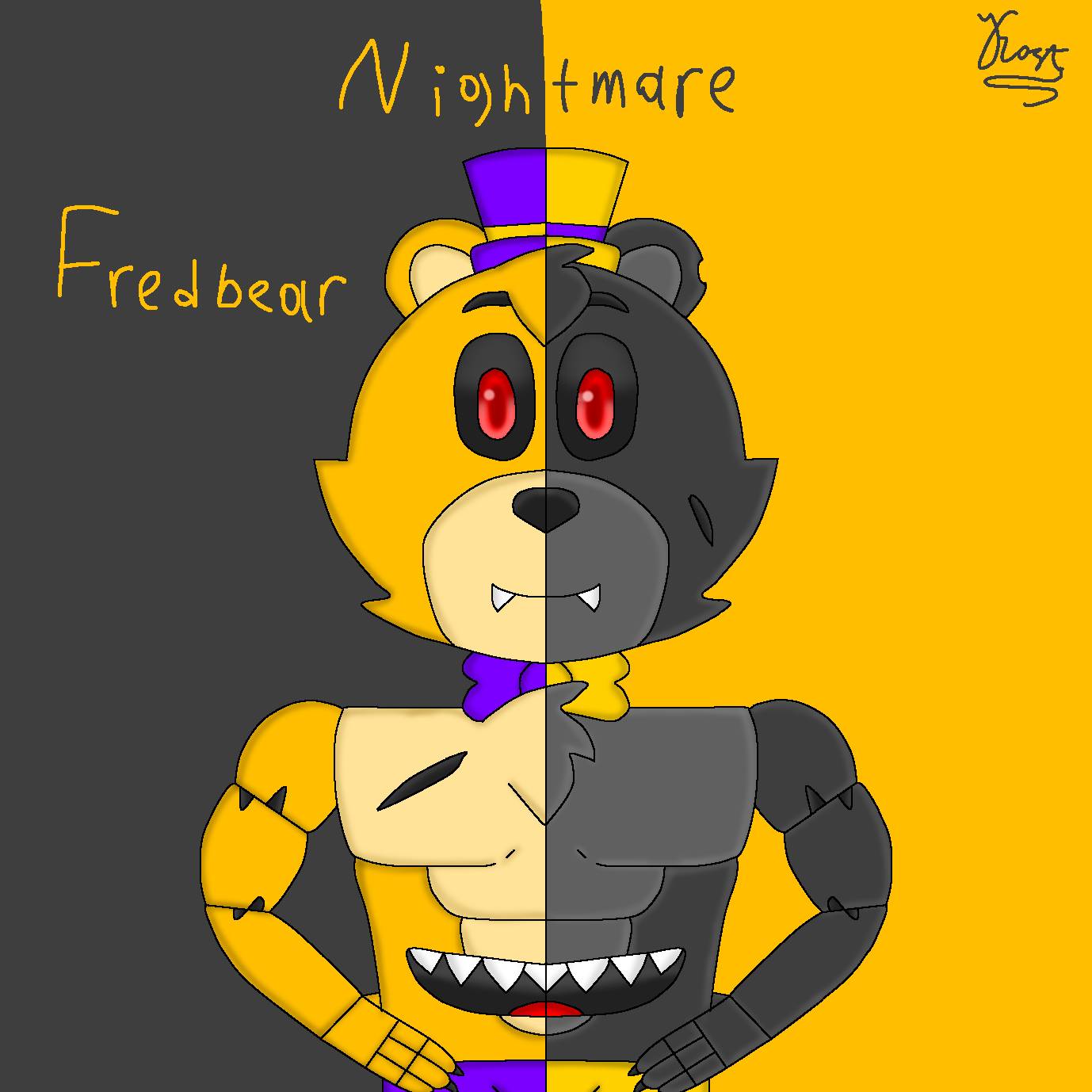Fnaf UCN Nightmare Fredbear by Spring-o-bonnie on DeviantArt