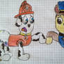 PAW PATROL MARSHALL AND CHASE DIAPER CHANGE