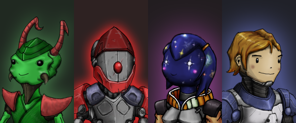 Space Game Character Portraits v2