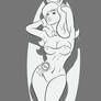 Daphne Blake 'bunny girl' line art