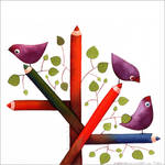 ''ColoredPencil Tree'' by arghavan