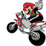 Mario as Kamen Rider Ichigo Riding Cyclone bike