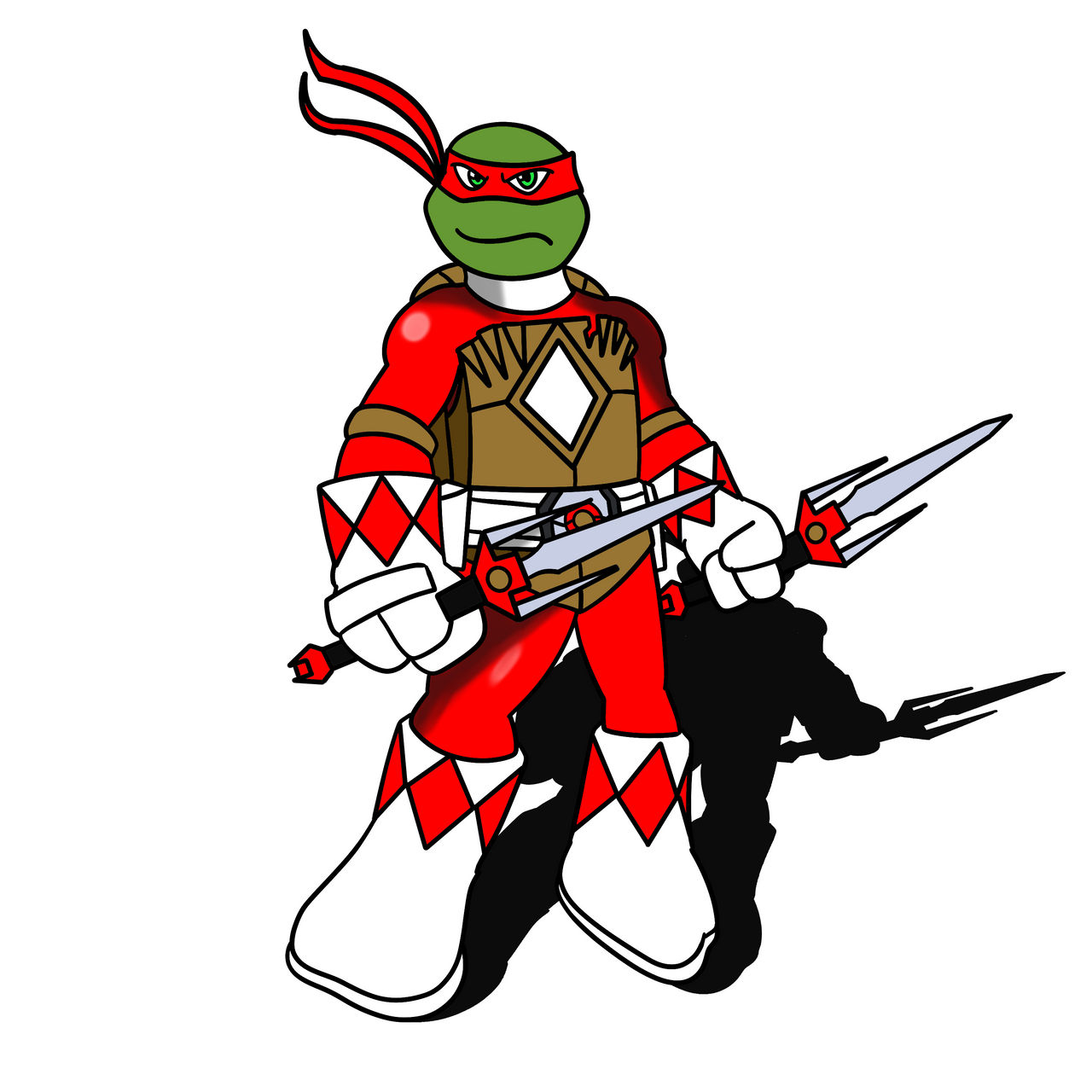 TMNT 2012 Raphael Red Ranger by OmegaRiderSangou on DeviantArt