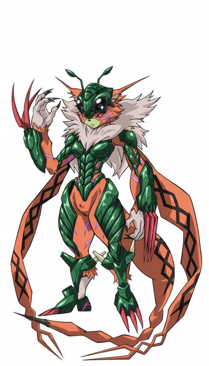 Meicrackmon as Trakeena Insect Form by OmegaRiderSangou on DeviantArt