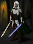 Drizzt with background by 26-black-roses