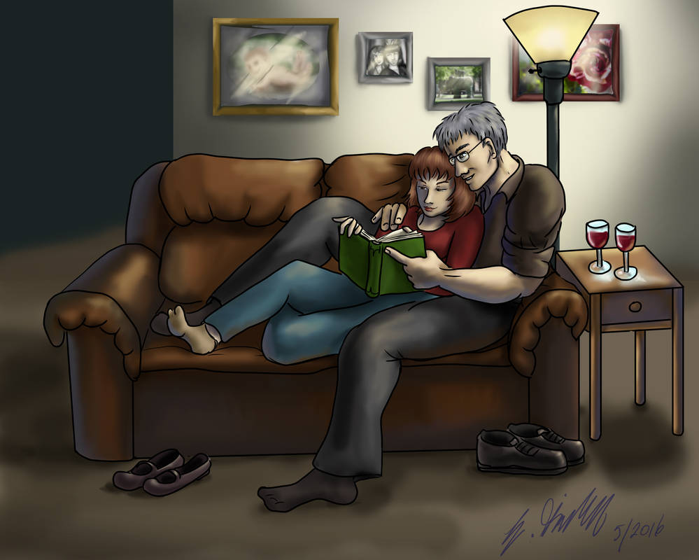 Comm - Madge and Yule Reading Time by dragondoodle