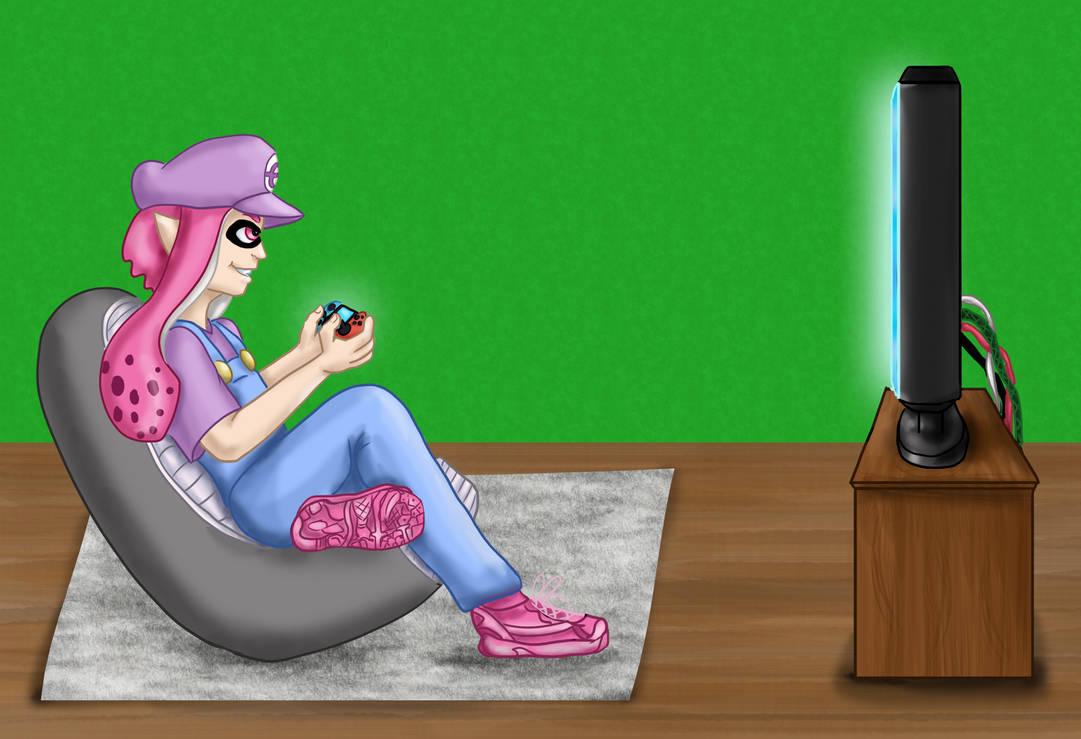 Comm Glitchy Girl Gamer by dragondoodle on DeviantArt