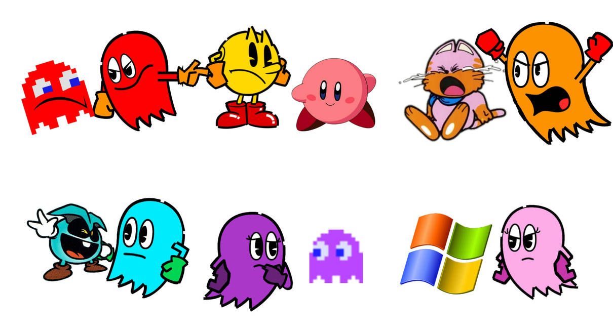 Video games meet Pac-Man Characters by Shipman84 on DeviantArt