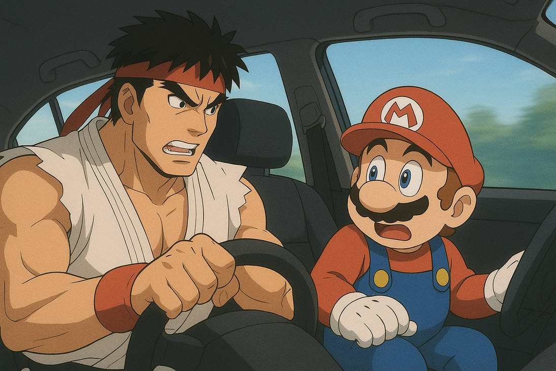 Ryu Ridi3 Ryu and Mario's Wild Ride by Shipman84 on DeviantArt