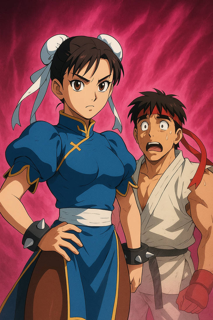 Chun Li And Ryu R Chun-Li and Ryu Intense Showdown by Shipman84 on DeviantArt