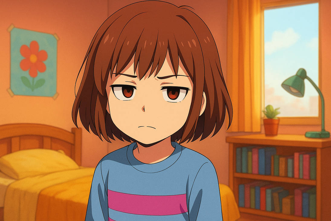 Scared Frisk Frisk looks Bored by Shipman84 on DeviantArt