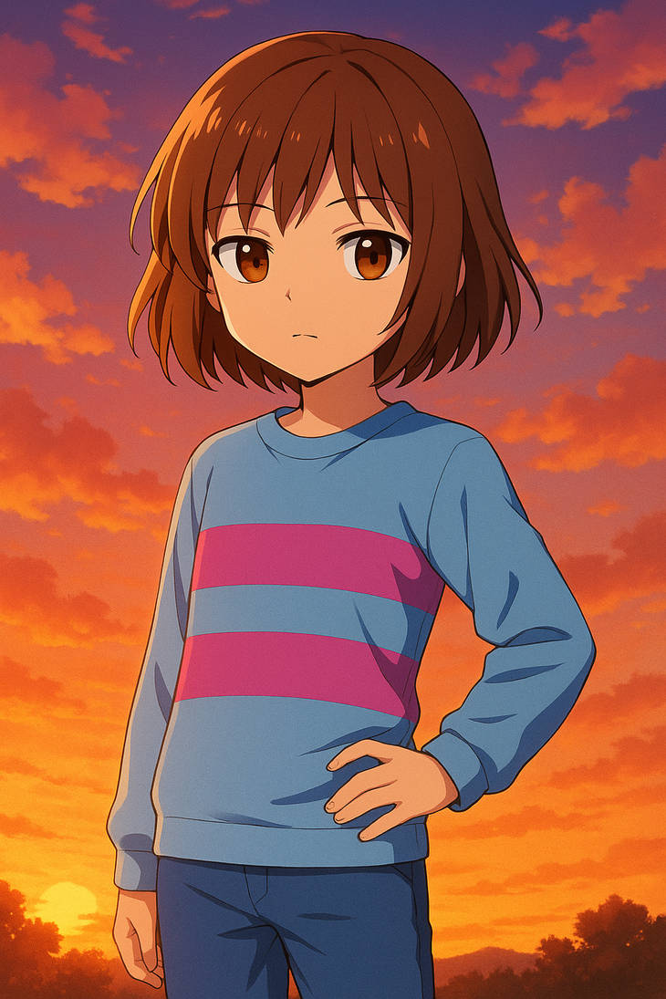 Mini Frisk Frisk at Sunset by Shipman84 on DeviantArt