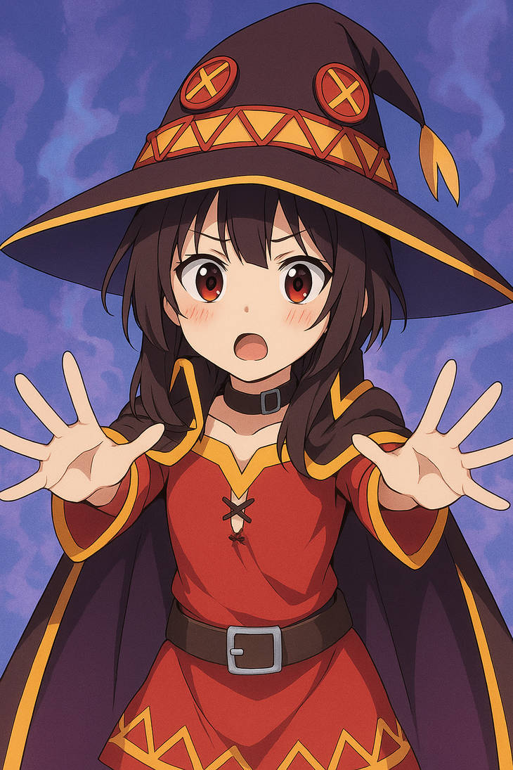 Megumin Using Magic Megumin's Surprised Magic Moment by Shipman84 on DeviantArt