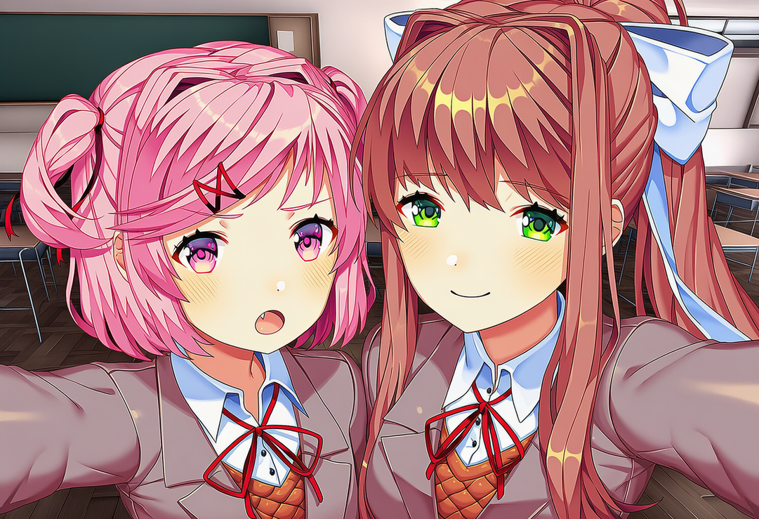 Natsuki Rigs Natsuki and Monika by Shipman84 on DeviantArt