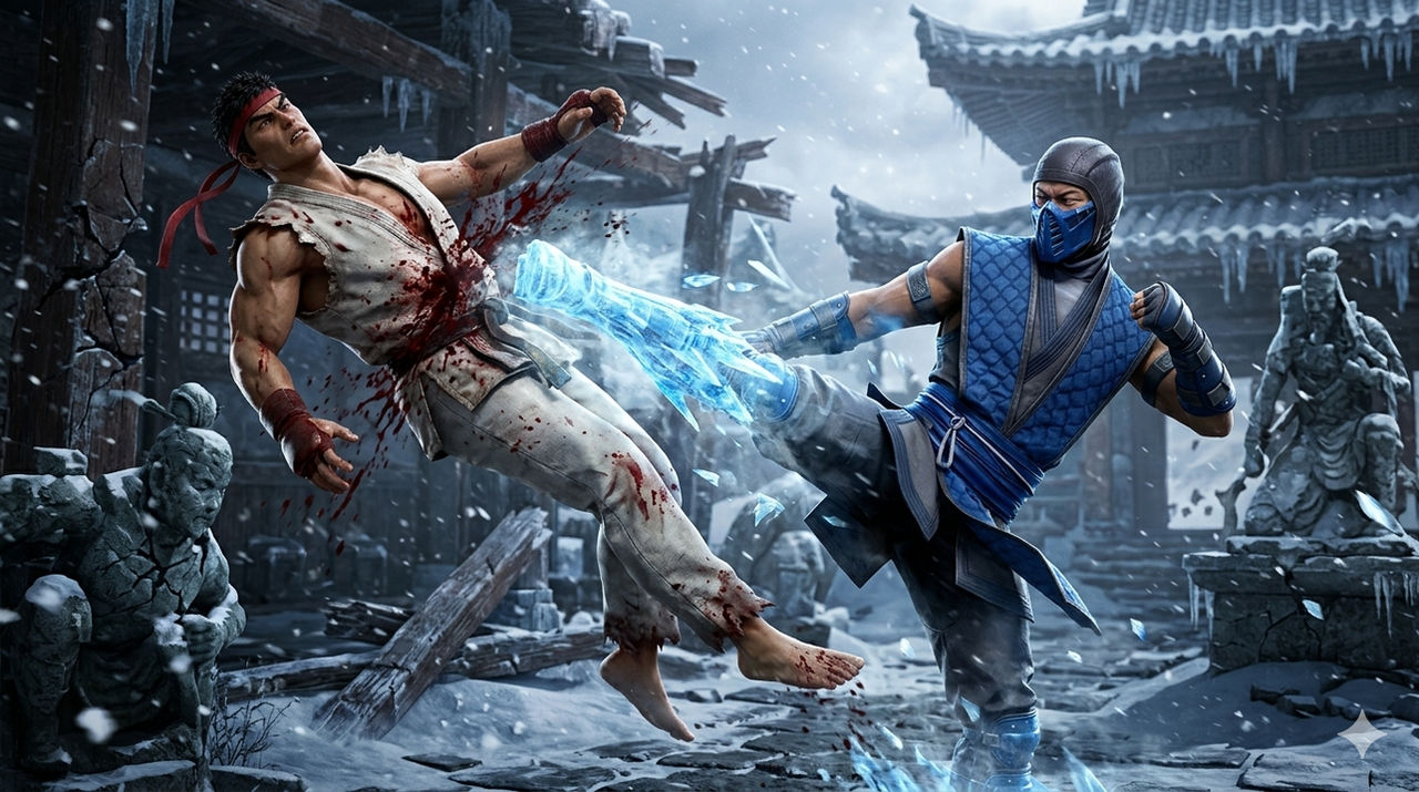 Sub Zero Vs Ryu Sub-Zero Kicks Ryu by Shipman84 on DeviantArt