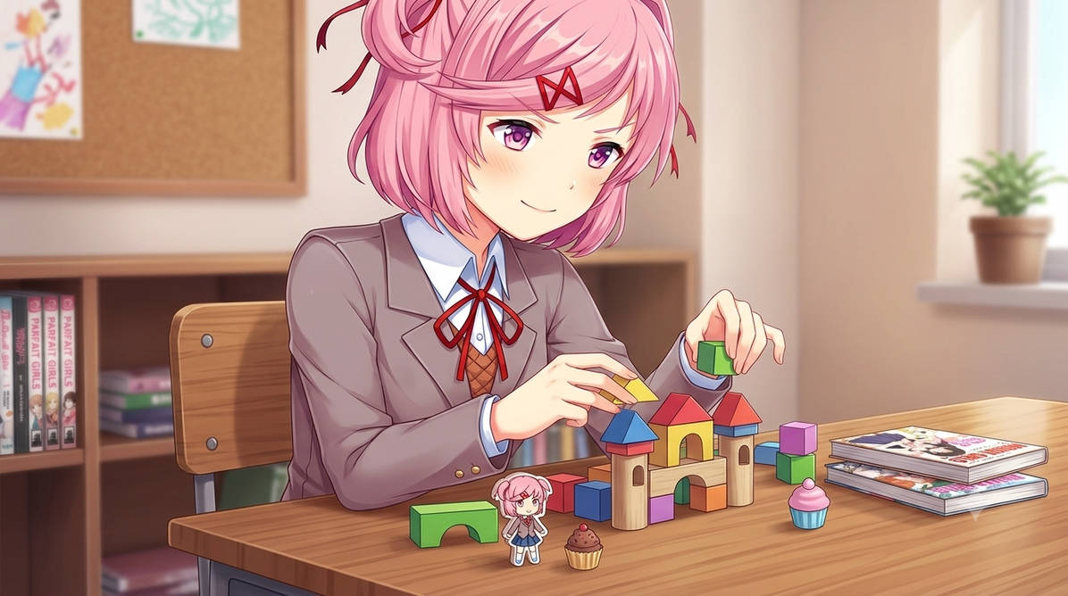 Natsuki Cube Natsuki Playing Toys by Shipman84 on DeviantArt