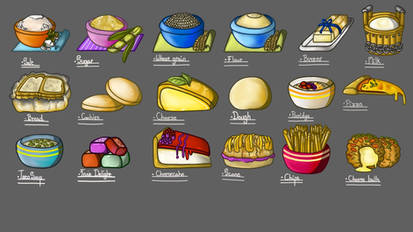 Game Assets: Food and Ingredients