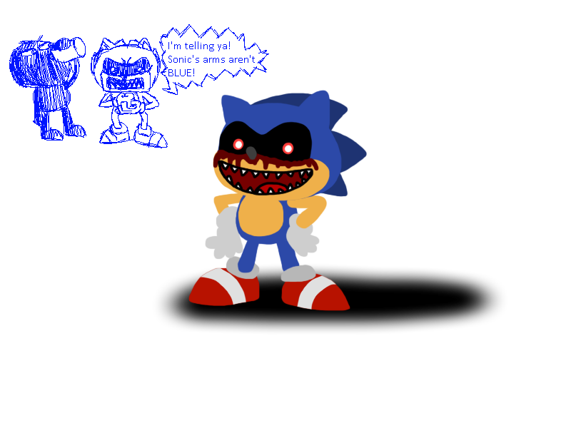 Sonic.exe redone sonic picture to Ex's version by EXandSuiHollo on  DeviantArt