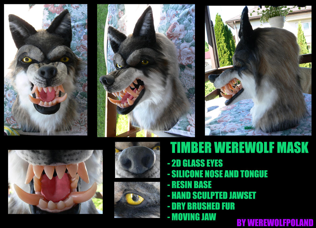 Timber werewolf mask- sold!