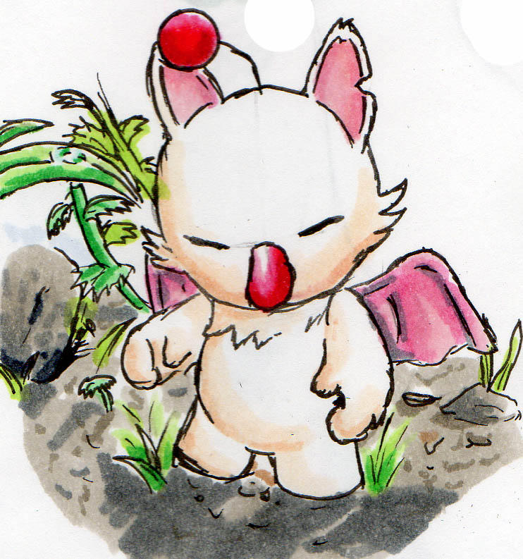 moogle in the garden by fully-tabouli on DeviantArt
