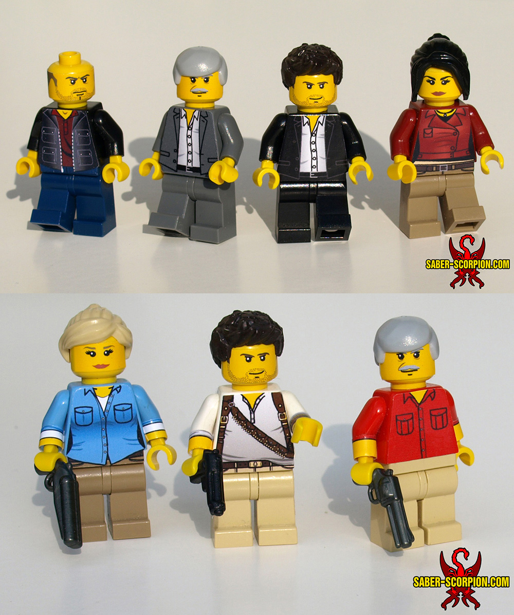 Uncharted 3: Drake's Deception LEGO Minifigs