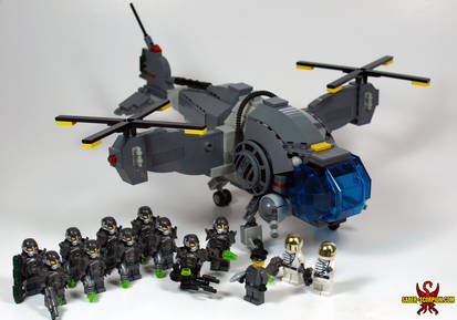 LEGO Fallout: Vertibird and Enclave Soldiers