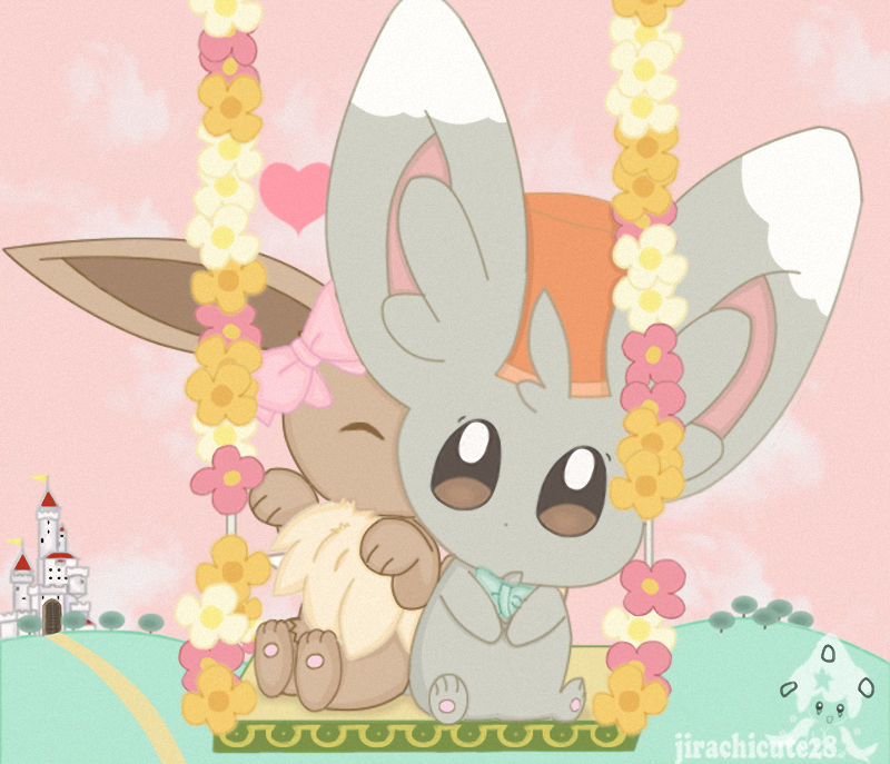 eevee and minccino