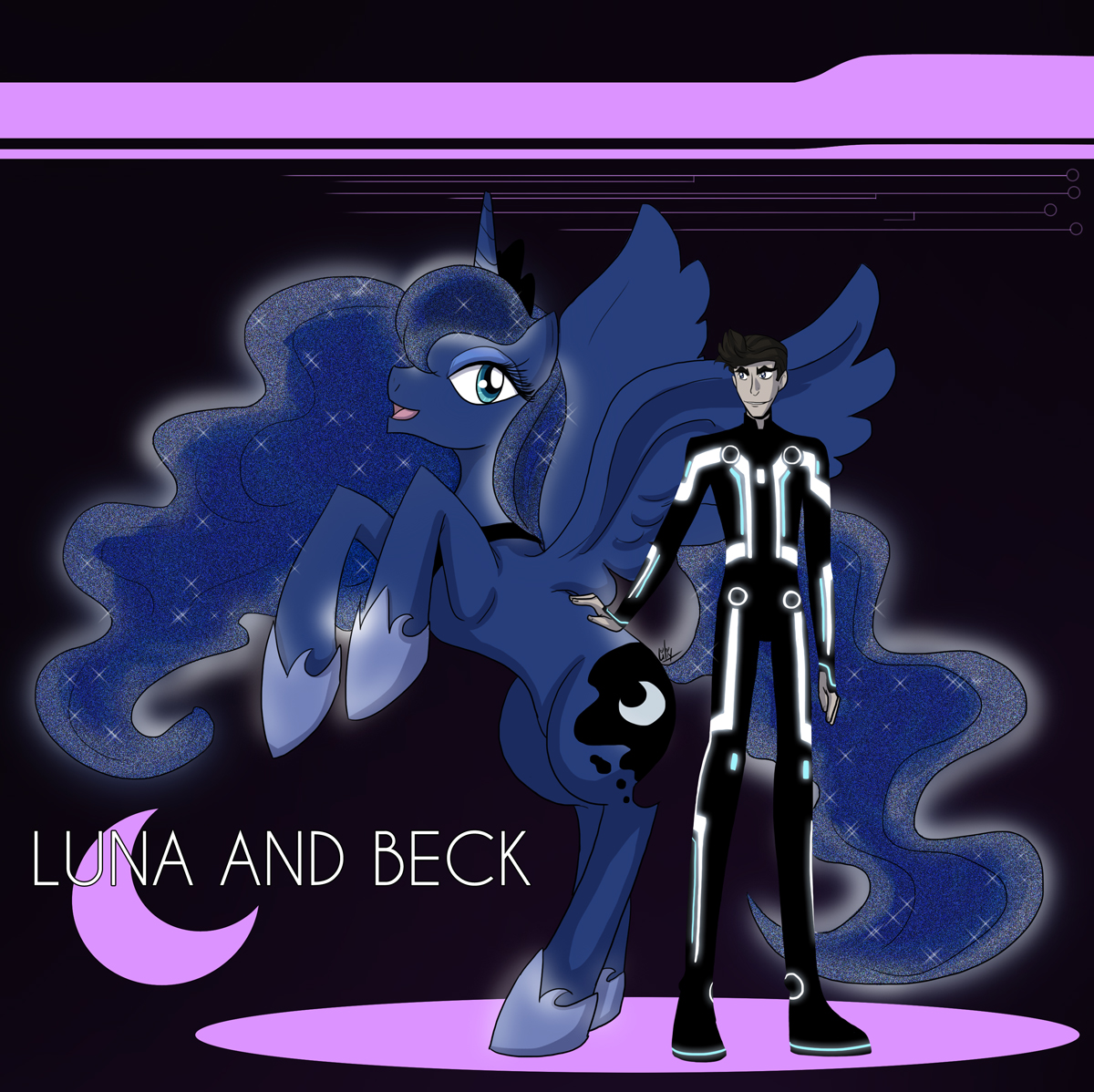 Mlp Tron Deviantart MLP and Tron - Luna and Beck by liliy on DeviantArt
