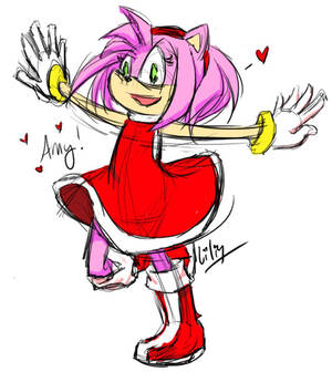 Amy Rose with Colors by BeeCat