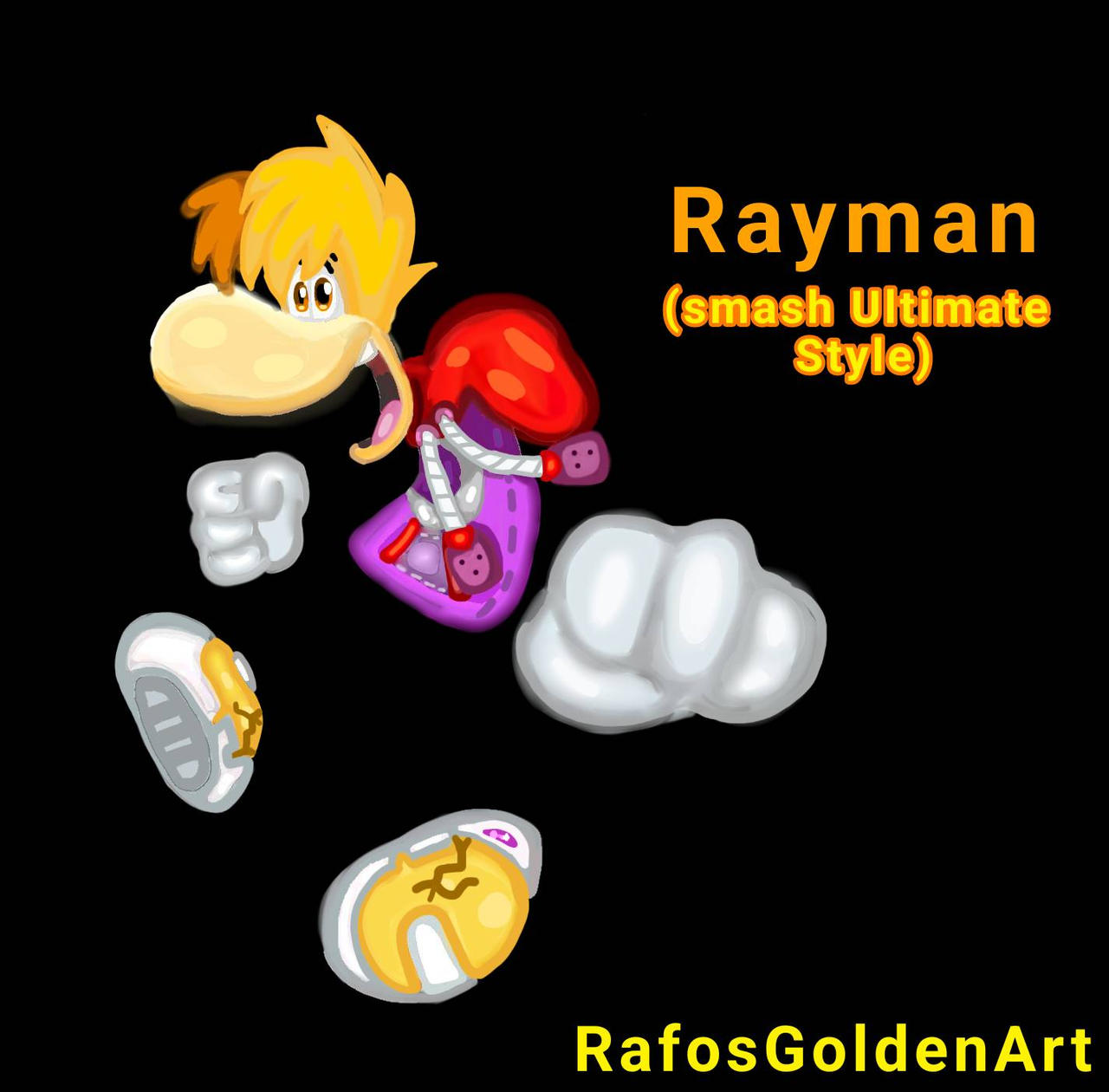 Rayman (Smash Ultimate Style ver. 2) by ShunanArts on DeviantArt