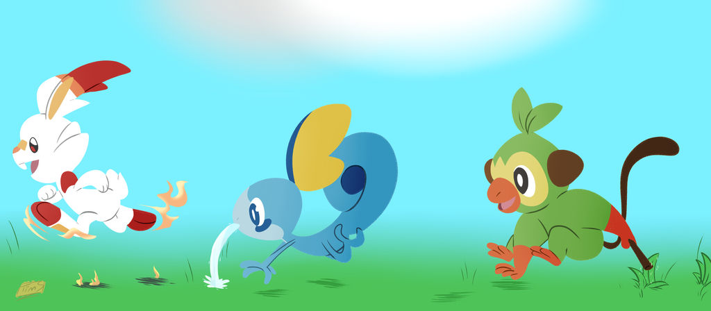 Swsh Starters by skarchomp on DeviantArt