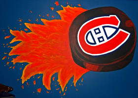 Canadian flame puck