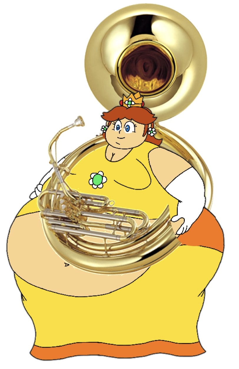 Princess Daisy Instruments Fat princess Daisy plays sousaphone by jbooiitddaa on DeviantArt