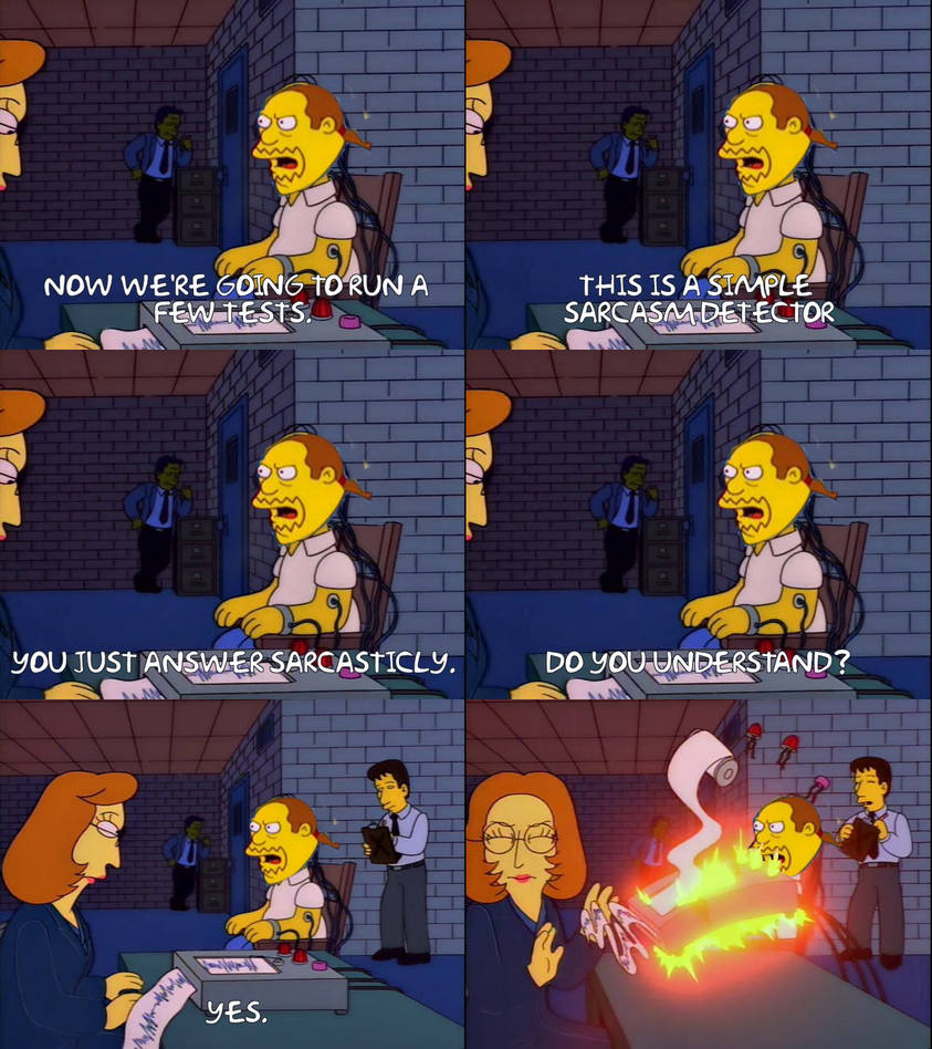Simpsons Shitposting - Sarcasm Detector by pzykosiz on DeviantArt
