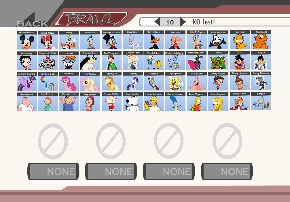 Cartoon All-Stars Brawl Roster by EpicCartoonsFan on DeviantArt