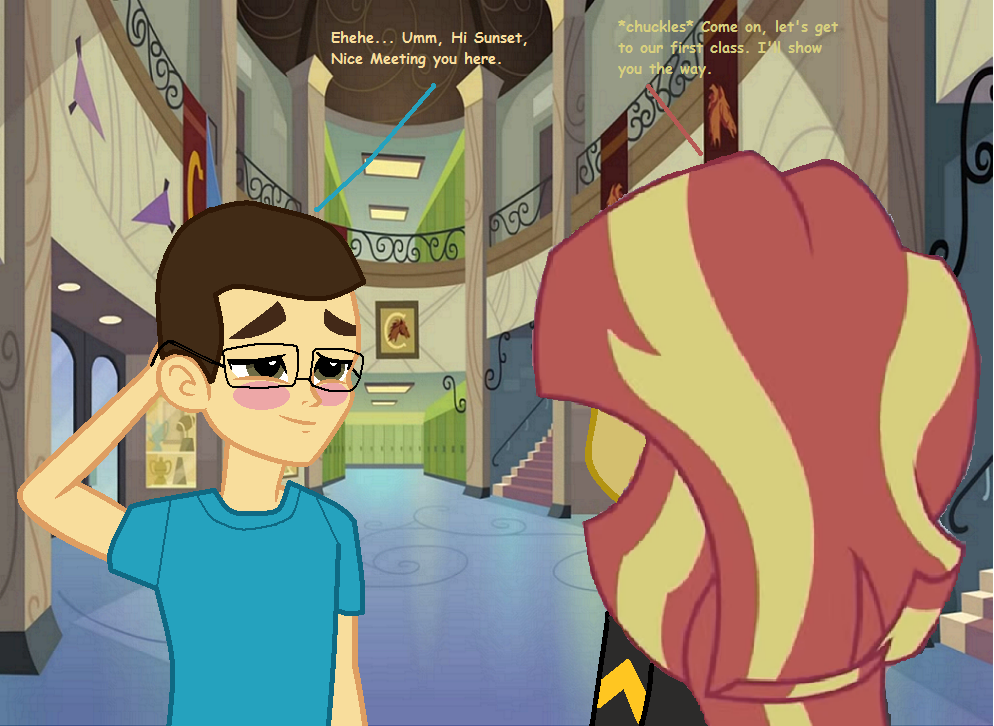 Me And Sunset Bump Into Each Other In The Morning By Epiccartoonsfan On Deviantart