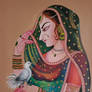 Mughal Lady with bird