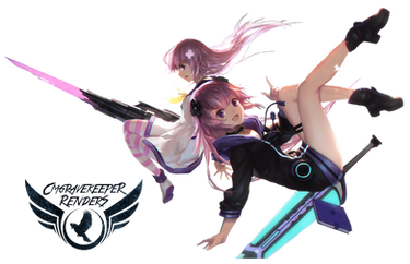 Neptune, Nepgear (Hyperdimension Neptunia) Render