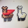 Llama badges perler