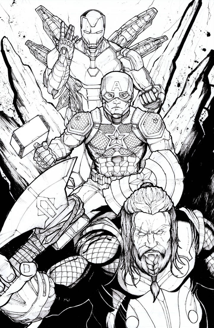 marvel trinity inks by camillo1988 on DeviantArt