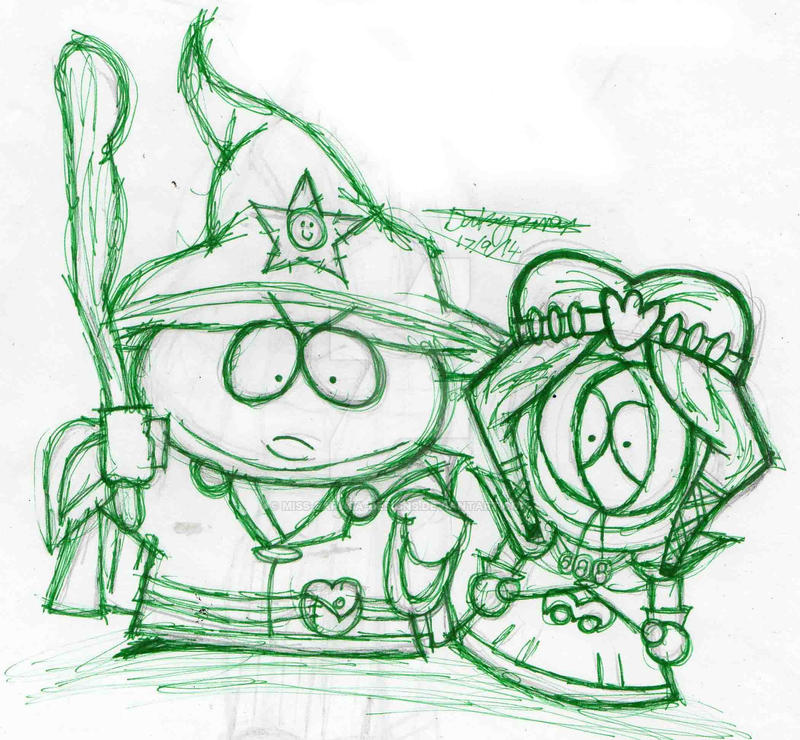 Wizard Cartman and Princess Kenny Sketch