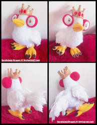 Commission: King Chicken Plush Doll by Sarasaland-Dragon