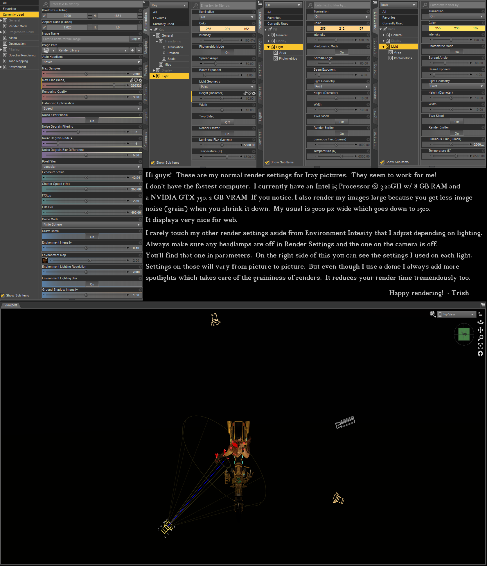 My Rendering Setup My Render Settings by just-trish on DeviantArt