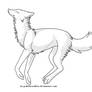 running wolf lineart