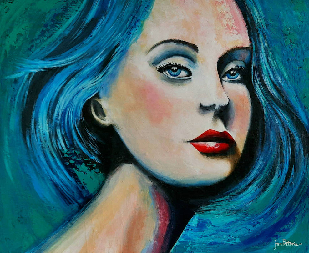 Blue Portrait-rgb by Janpaintings on DeviantArt