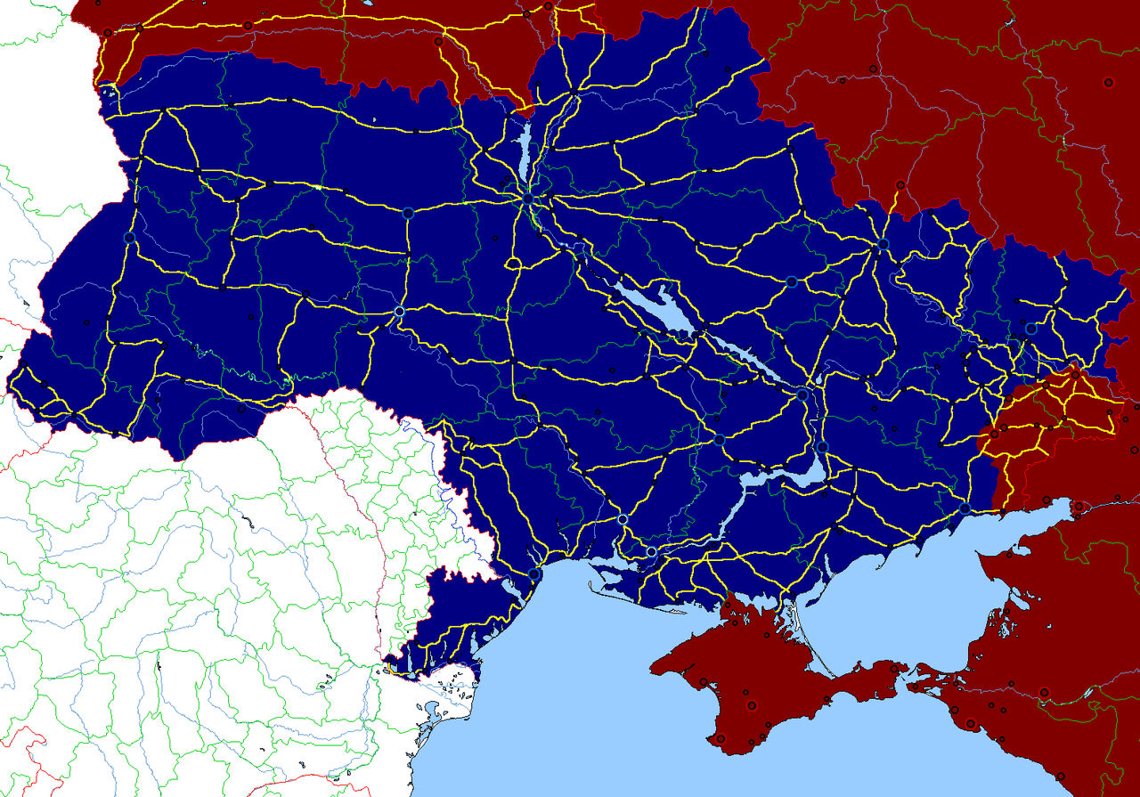 Full Ukraine Map with Roads and Cities. by Napiontek on DeviantArt