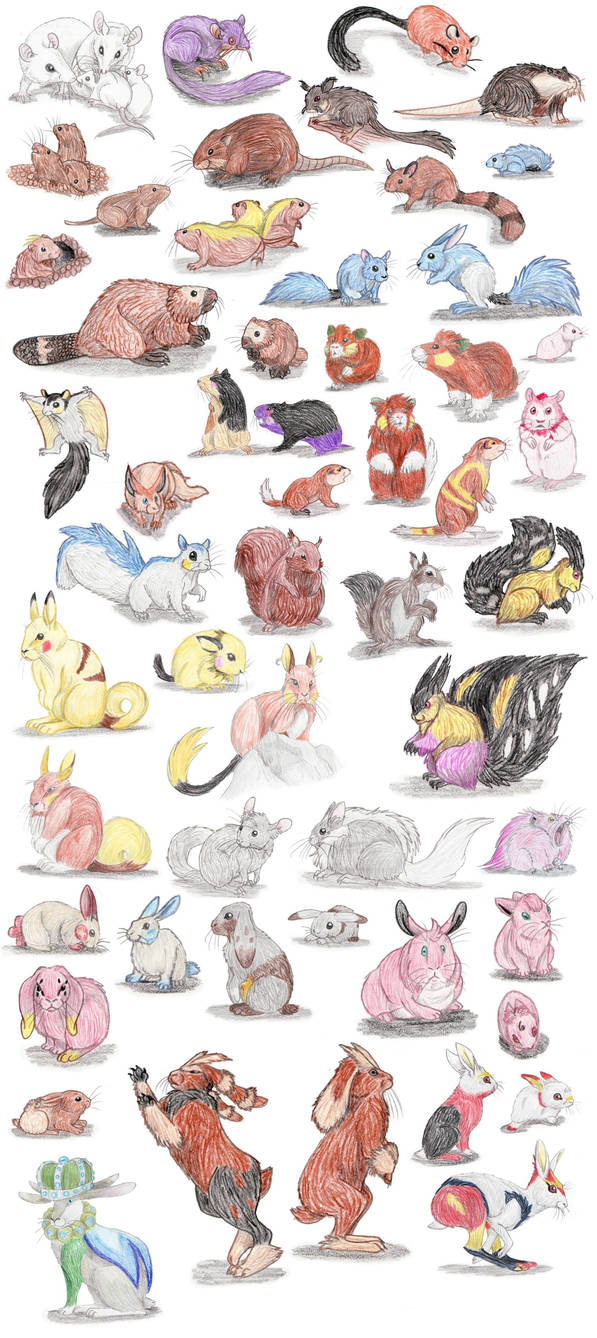 Rodent and Rabbit Pokemon by DragonlordRynn on DeviantArt
